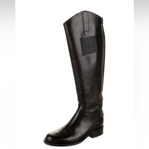 CHANEL Black Heeled Boots